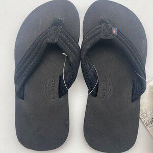 **NEW** RAINBOW FLIP FLOP BLACK #101ST US KIDS SIZE 13/1